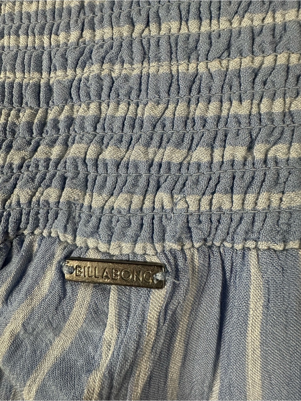 NWT Billabong Light Blue Striped Wide-Leg Pants - Women Size Small - Picture 12 of 16